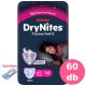 Huggies DryNites 4-7 éves lány, 6x10 db - 2 HAVI pelenkacsomag + AJÁNDÉK Pure törlőkendő