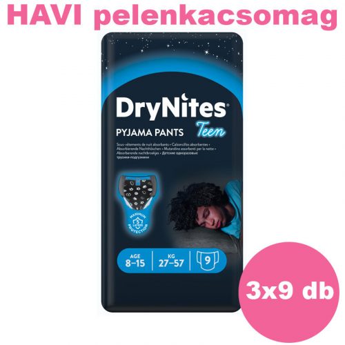 Huggies DryNites 8-15 éves fiú, 3x9db - HAVI pelenkacsomag