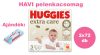 Huggies Extra Care 3-as pelenka 6-10 kg, 144 (2x72) db - HAVI pelenkacsomag + AJÁNDÉK Pure törlőkendő