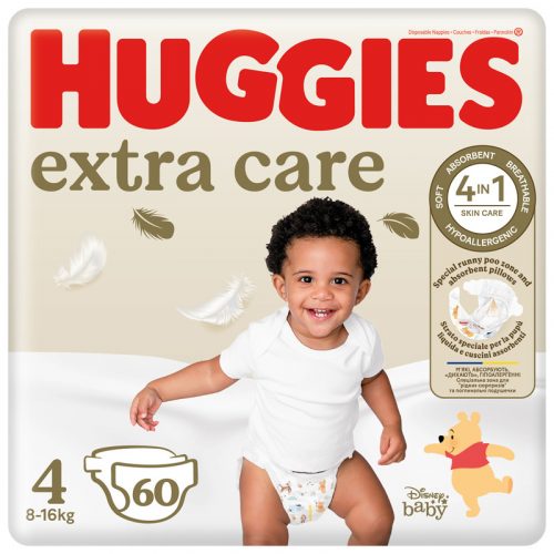 Huggies Extra Care 4 pelenka 8-16 kg, 60 db