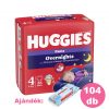 Huggies Overnight Pants 4-es éjszakai bugyipelenka 9-14 kg, 4x26 db + AJÁNDÉK Pure törlőkendő