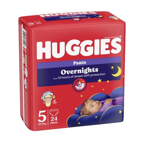 Huggies Overnight Pants 5-ös éjszakai bugyipelenka 12-17 kg, 24 db