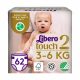 Libero Touch 2-es pelenka 3-6 kg, 62 db