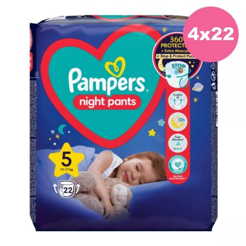 Pampers Night Pants 5 éjszakai pelenka, 12-17kg, 4x22db